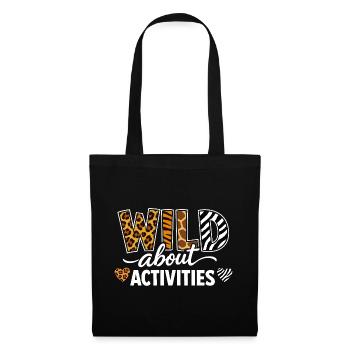 Wild About Activities Safari Animal Print Design - Tote Bag - black - Front