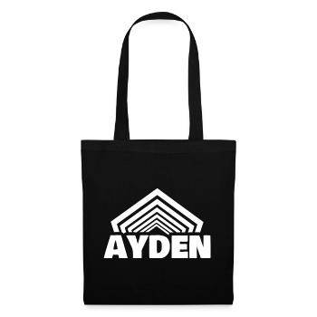Jungenname Ayden - Stoffbeutel - Schwarz - Vorne
