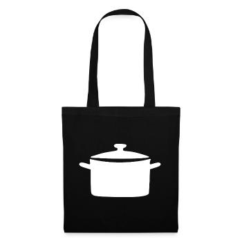 Cooking pot cooking pot icon white gift chef - Tote Bag - black - Front