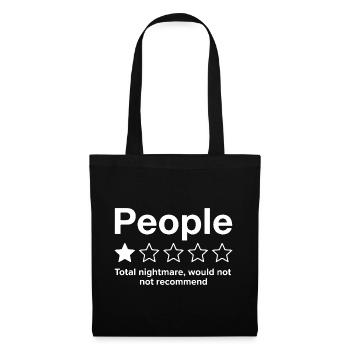 People One Star Total Nightmare - Tote Bag - black - Front