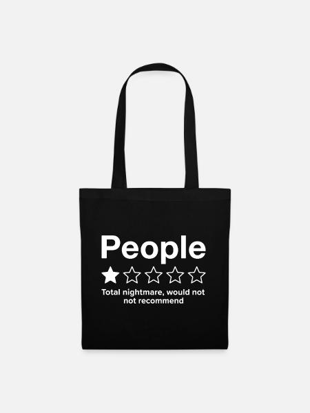 People One Star Total Nightmare  - Stoffbeutel - Schwarz