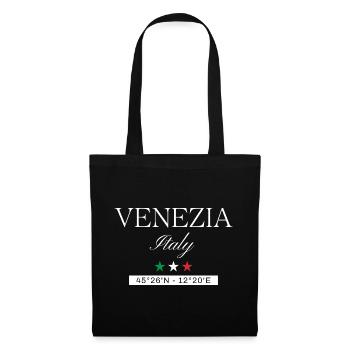 Venedig Italien Souvenir – Reise minimalistisch - Stoffbeutel - Schwarz - Vorne