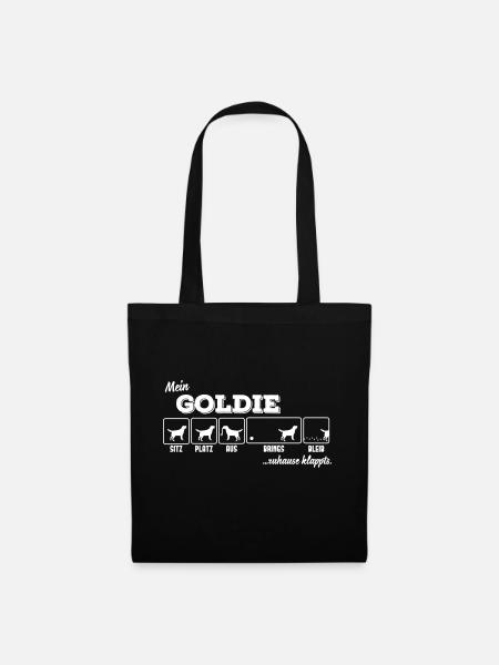 Mein Goldie - zuhause klappts - Stoffbeutel - Schwarz