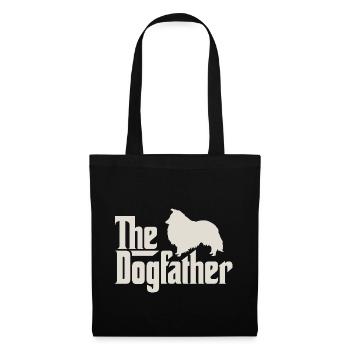 The Dogfather - Shetland Sheepdog Sheltie - Stoffbeutel - Schwarz - Vorne