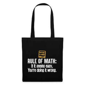 Funny Math - rule of math - Tote Bag - black - Front