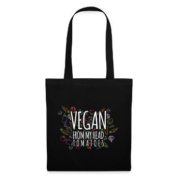Veganer - Stoffbeutel - Schwarz - Vorne
