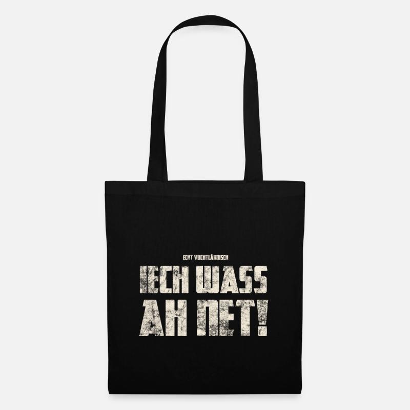 Iech Was Ah Net! Original Vogtländisch - Stoffbeutel - Schwarz