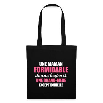 une grand mère exceptionnelle - Stoffbeutel - Schwarz - Vorne