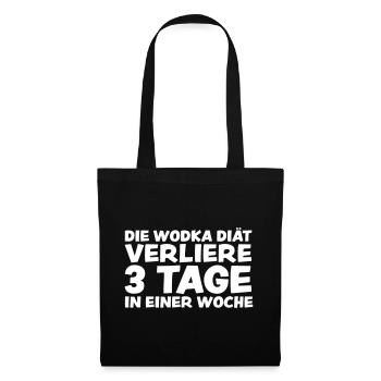 DIE WODKA DIÄT VERLIERE 3 TAGE IN EINER WOCHE - Stoffbeutel - Schwarz - Vorne