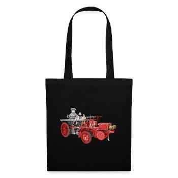 Retro fire engine, fire department - Tote Bag - black - Front