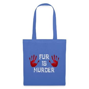 La fourrure est un meurtre - Sac en tissu - bleu pâle - Devant
