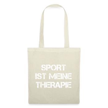 Sport Ist Meine Therapie - Stoffbeutel - Natur - Vorne