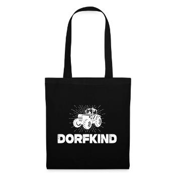 Dorfkind Traktor - Stoffbeutel - Schwarz - Vorne