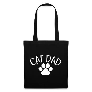 Cat Dad - Mignon Paw Cat Lover Dad Cat Owner - Sac en tissu - noir - Devant