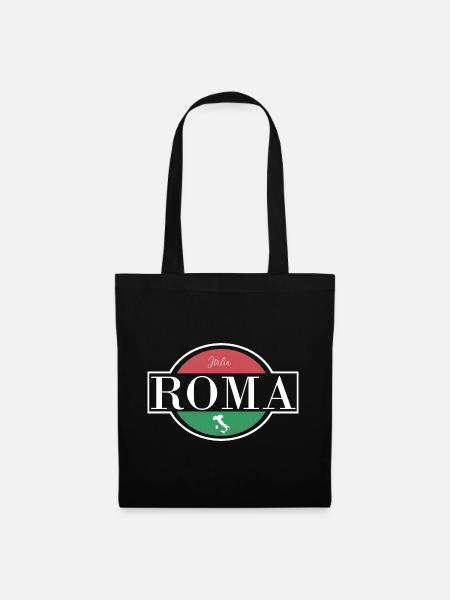 Rom, Rome, Roma, We love Rome - Stoffbeutel - Schwarz