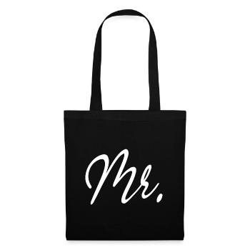 Mr. Matching Couple Engagement Wedding Honeymoon - Tote Bag - black - Front