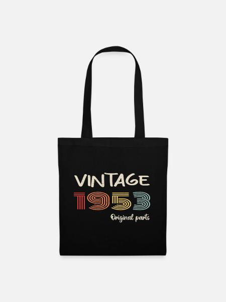 Original 1953 Vintage | Geburtstagsgeschenk 1953 - Stoffbeutel - Schwarz