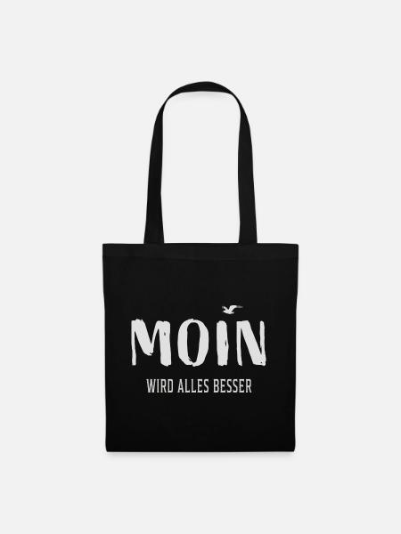Moin wird alles besser - Stoffbeutel - Schwarz