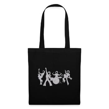 LETS ROCK, GROUPE DE ROCK MUSICIEN T-SHIRT MUSICAL - Sac en tissu - noir - Devant
