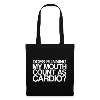 Does Running My Mouth Count As Cardio - Stoffbeutel - Schwarz - Vorne