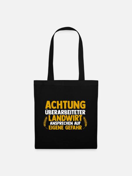 Landwirtschaft Bauer Landwirt - Stoffbeutel - Schwarz