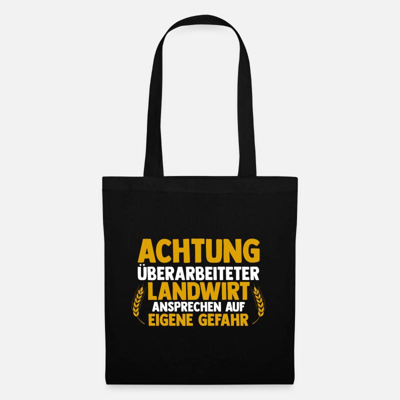 Landwirtschaft Bauer Landwirt - Stoffbeutel - Schwarz