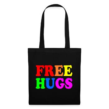 Free hugs - Sac en tissu - noir - Devant