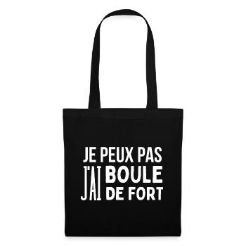 je peux pas j'ai Boule de fort - Sac en tissu - noir - Devant