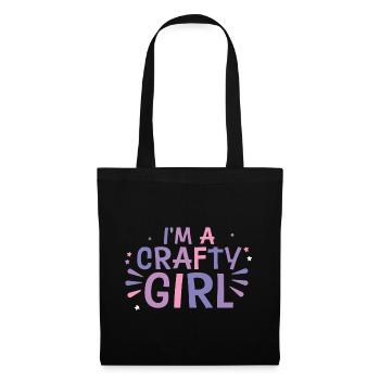 I'm A Crafty Girl 4 - Stoffbeutel - Schwarz - Vorne