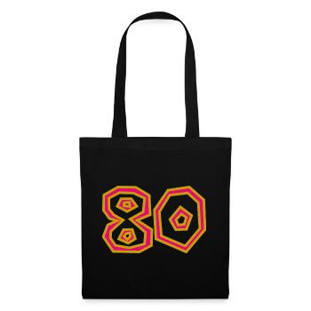 80. 80 YEARS. 80th ANNIVERSARY. 80 YEARS ANNIVERSARY. - Tote Bag - black - Front