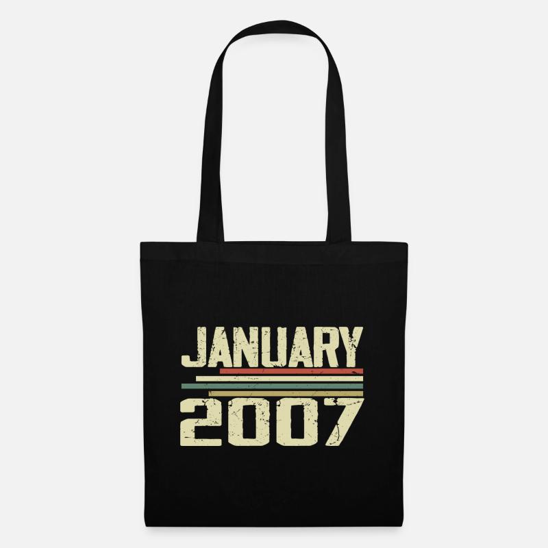 Januar 2007 - Geburtstagsgeschenk Januar 2007 - Stoffbeutel - Schwarz