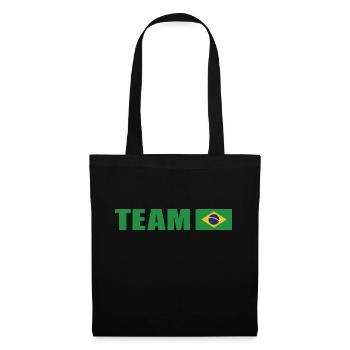Support-Team Brasilien - Stoffbeutel - Schwarz - Vorne