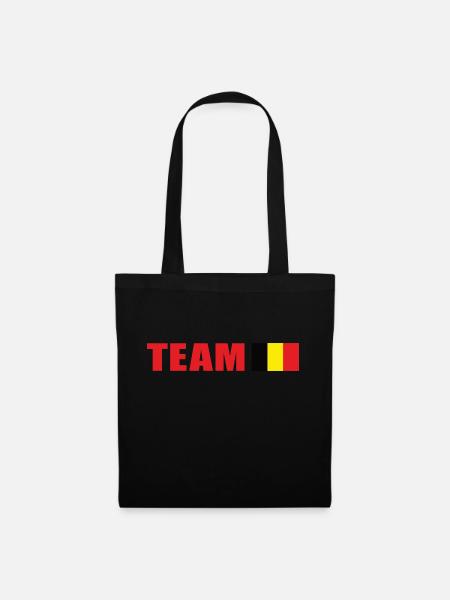 Support-Team Belgien - Stoffbeutel - Schwarz
