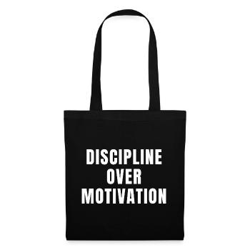 Discipline Over Motivation Success Growth Power - Tote Bag - black - Front