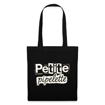 Humour Petite Pipelette Fille Bavarde - Sac en tissu - noir - Devant