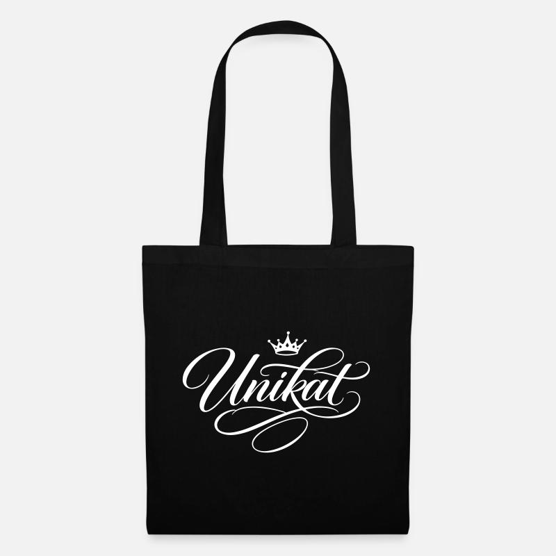 Unikat Krone - Stoffbeutel - Schwarz