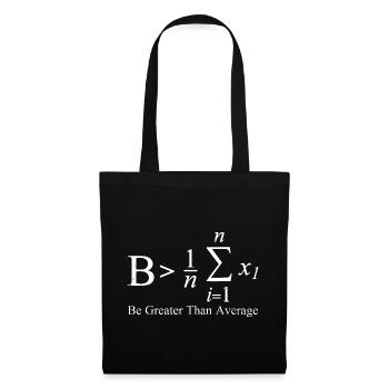 Être supérieur à la moyenne - Sac en tissu - noir - Devant