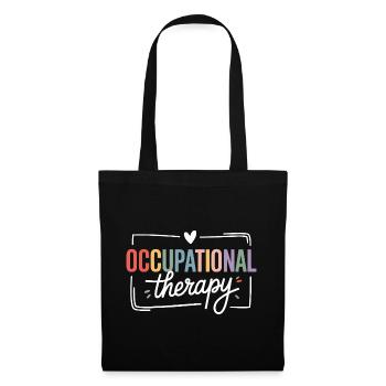 Colored Occupational Therapy Typography - Tote Bag - black - Front