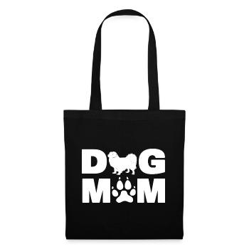 Tibetan Spaniel Dog Mom Paw Print Puppy Gift - Tote Bag - black - Front