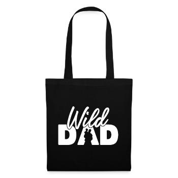 Wild Dad Vaterabenteuer Silhouette - Stoffbeutel - Schwarz - Vorne