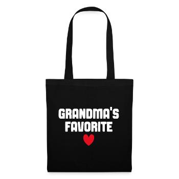Grandma’s Favorite Cute Heart Typography - Tote Bag - black - Front