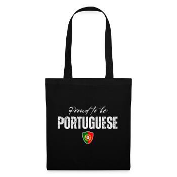 Portugais fier, fabriqué au Portugal - Sac en tissu - noir - Devant