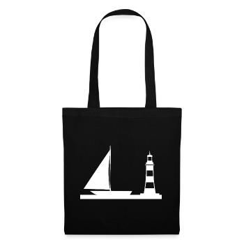 Voile - Sac en tissu - noir - Devant