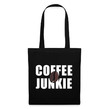Accro au café : Amour de la caféine - Sac en tissu - noir - Devant
