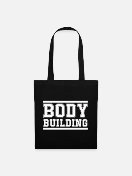 Body Building Bold Schriftzug - Stoffbeutel - Schwarz