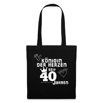 40th birthday t-shirt woman - Tote Bag - black - Front