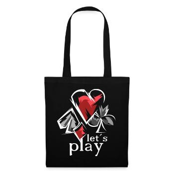 Permet de jouer Jeux Cartes Cartes - Sac en tissu - noir - Devant