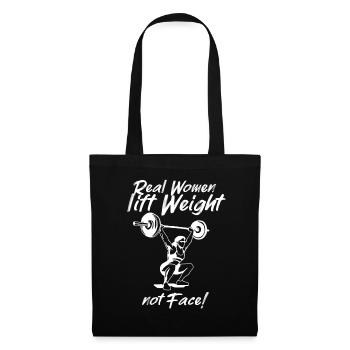 Haltérophile Bosdybuilding femmes Proverbe - Sac en tissu - noir - Devant