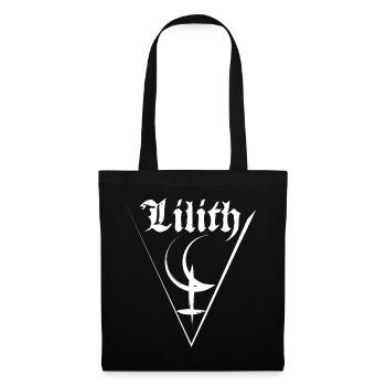 Symbole de Lilith - Sac en tissu - noir - Devant