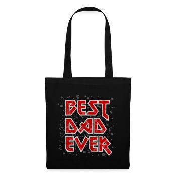 Best Dad Ever metal rock cool saying red father - Tote Bag - black - Front